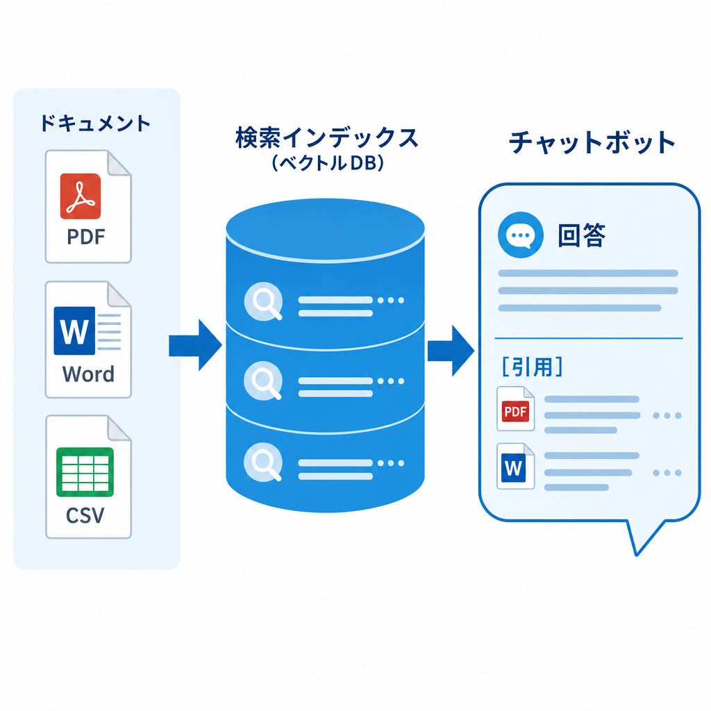 RAGチャットボット構築のイメージ