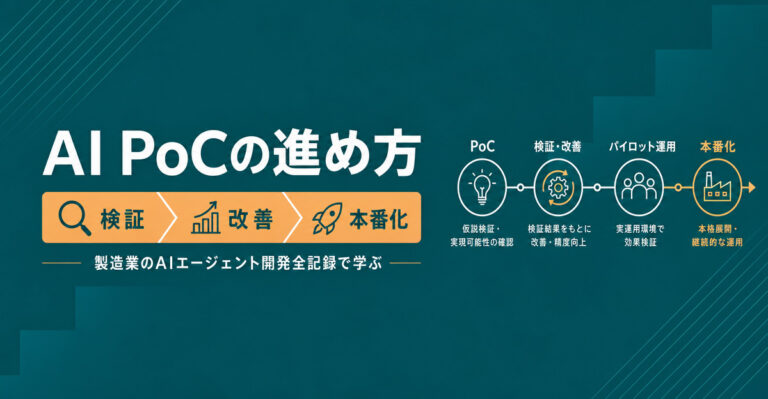 AI PoCの進め方をわかりやすく。製造業のAIエージェント開発全記録で学ぶ失敗回避と本番化
