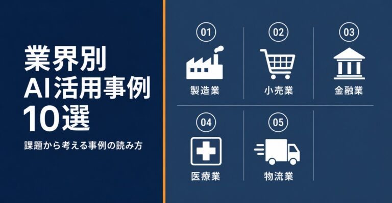 業界別AI活用事例10選！製造・流通・金融・医療の現場はどう使うか