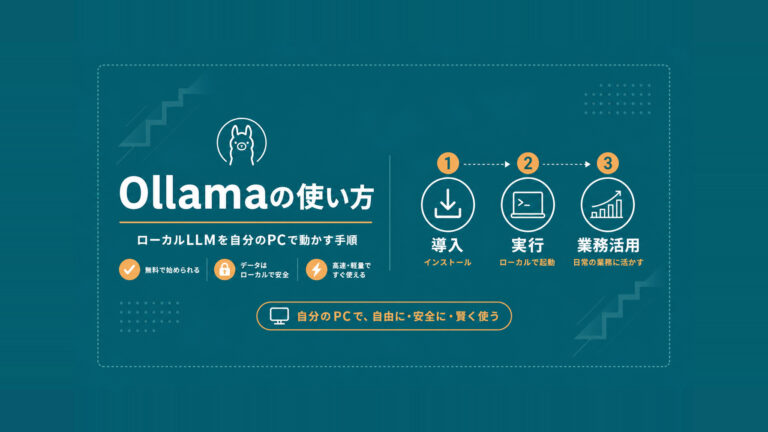 Ollamaの使い方。ローカルLLMを自分のPCで動かす手順を解説