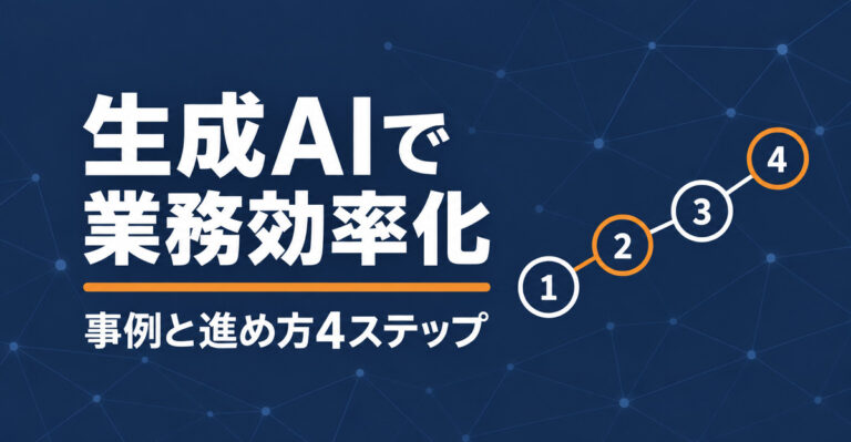 生成AIで業務効率化する事例と4ステップ。9割が成果を出せない理由も解説